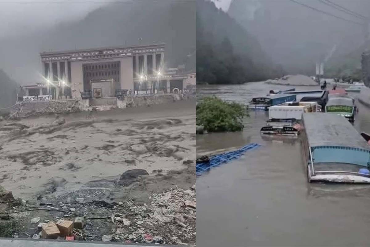 बाढीपछि केरूङमा फसेकालाई तातोपानी हुँदै फर्काइने